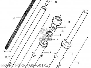 FRONT FORK (GS450TXZ) - GS450T 1982 (Z) USA (E03)