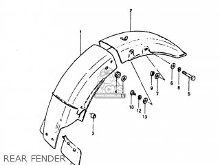 REAR FENDER - GS450T 1982 (Z) USA (E03)
