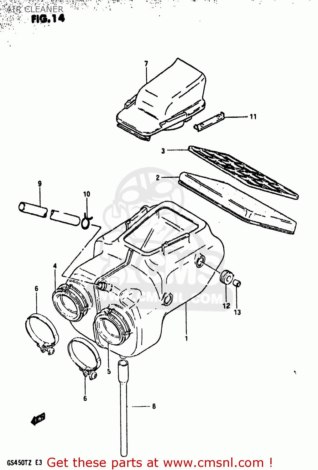 AIR CLEANER GS450TX 1981 (X) USA (E03)