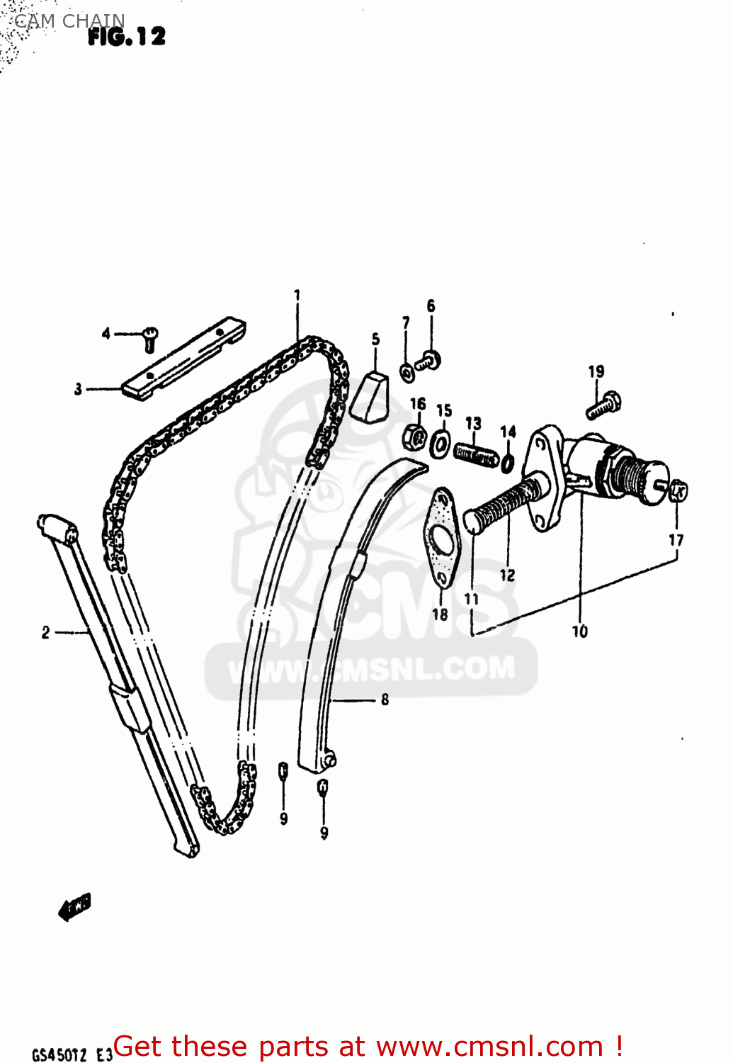 CAM CHAIN GS450TX 1981 (X) USA (E03)