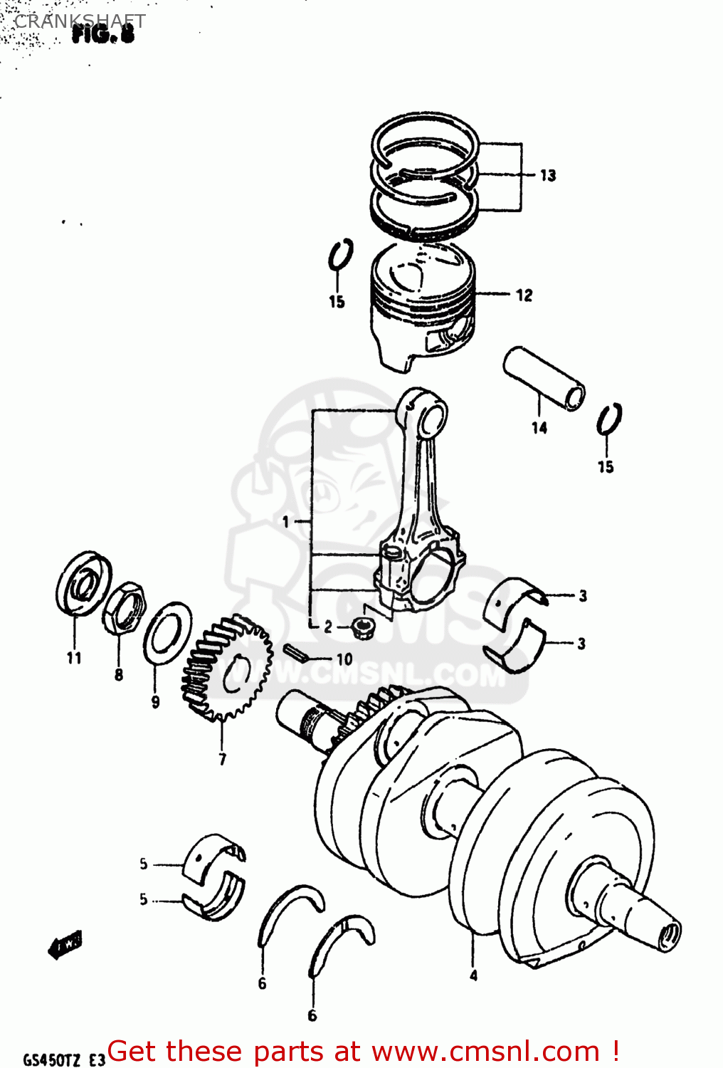 CRANKSHAFT GS450TX 1981 (X) USA (E03)