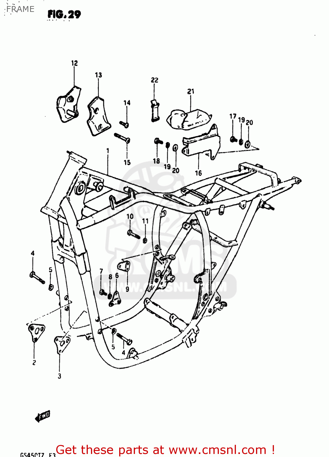 FRAME GS450TX 1981 (X) USA (E03)