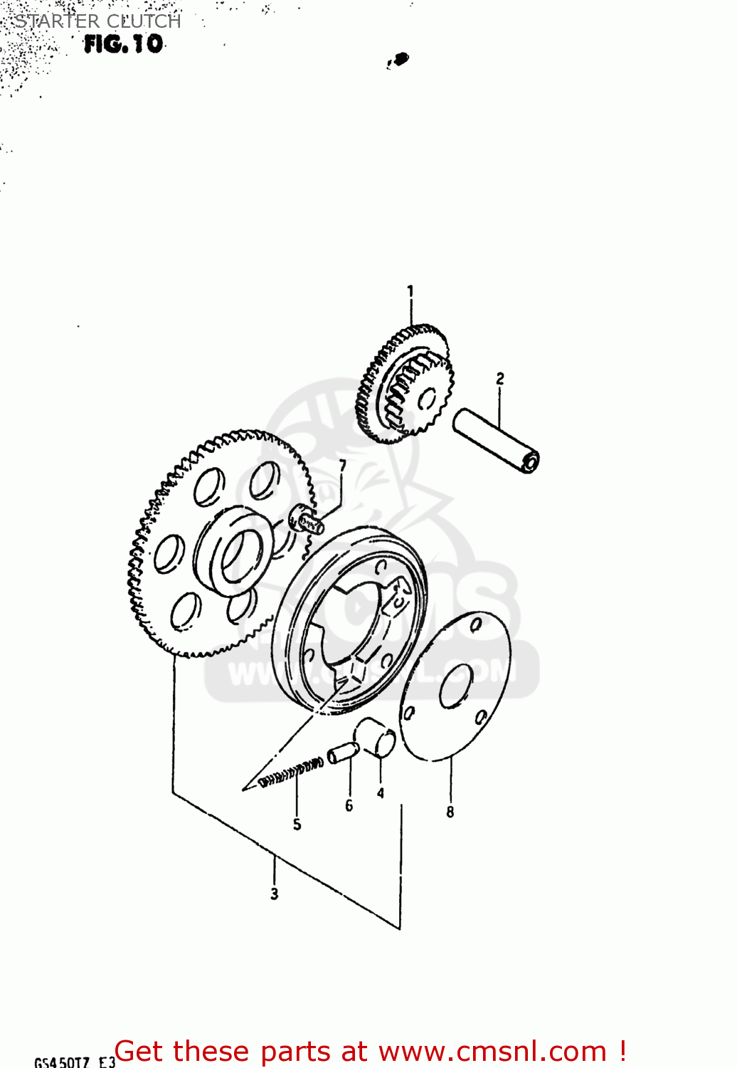 STARTER CLUTCH GS450TX 1981 (X) USA (E03)
