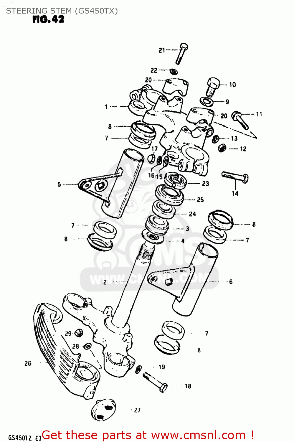 STEERING STEM (GS450TX) GS450TX 1981 (X) USA (E03)
