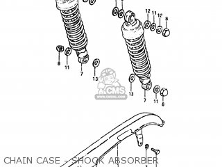 CHAIN CASE - SHOCK ABSORBER - GS450TX 1981 (X) USA (E03)