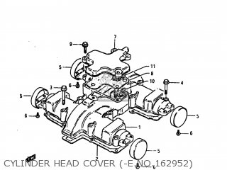 CYLINDER HEAD COVER (-E.NO.162952) - GS450TX 1981 (X) USA (E03)
