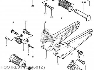 FOOTREST (GS450TZ) - GS450TX 1981 (X) USA (E03)