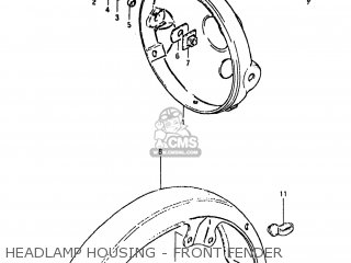 HEADLAMP HOUSING - FRONT FENDER - GS450TX 1981 (X) USA (E03)