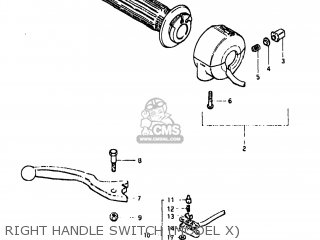 RIGHT HANDLE SWITCH (MODEL X) - GS450TX 1981 (X) USA (E03)
