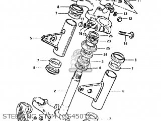 STEERING STEM (GS450TZ - GS450TX 1981 (X) USA (E03)