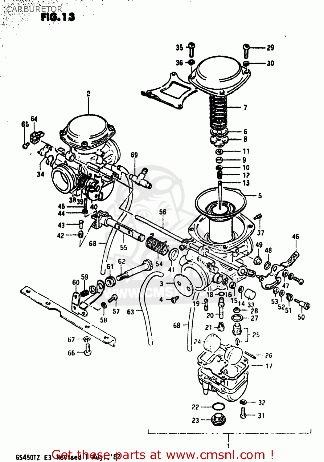 CARBURETOR GS450TX 1982 (Z) USA (E03)