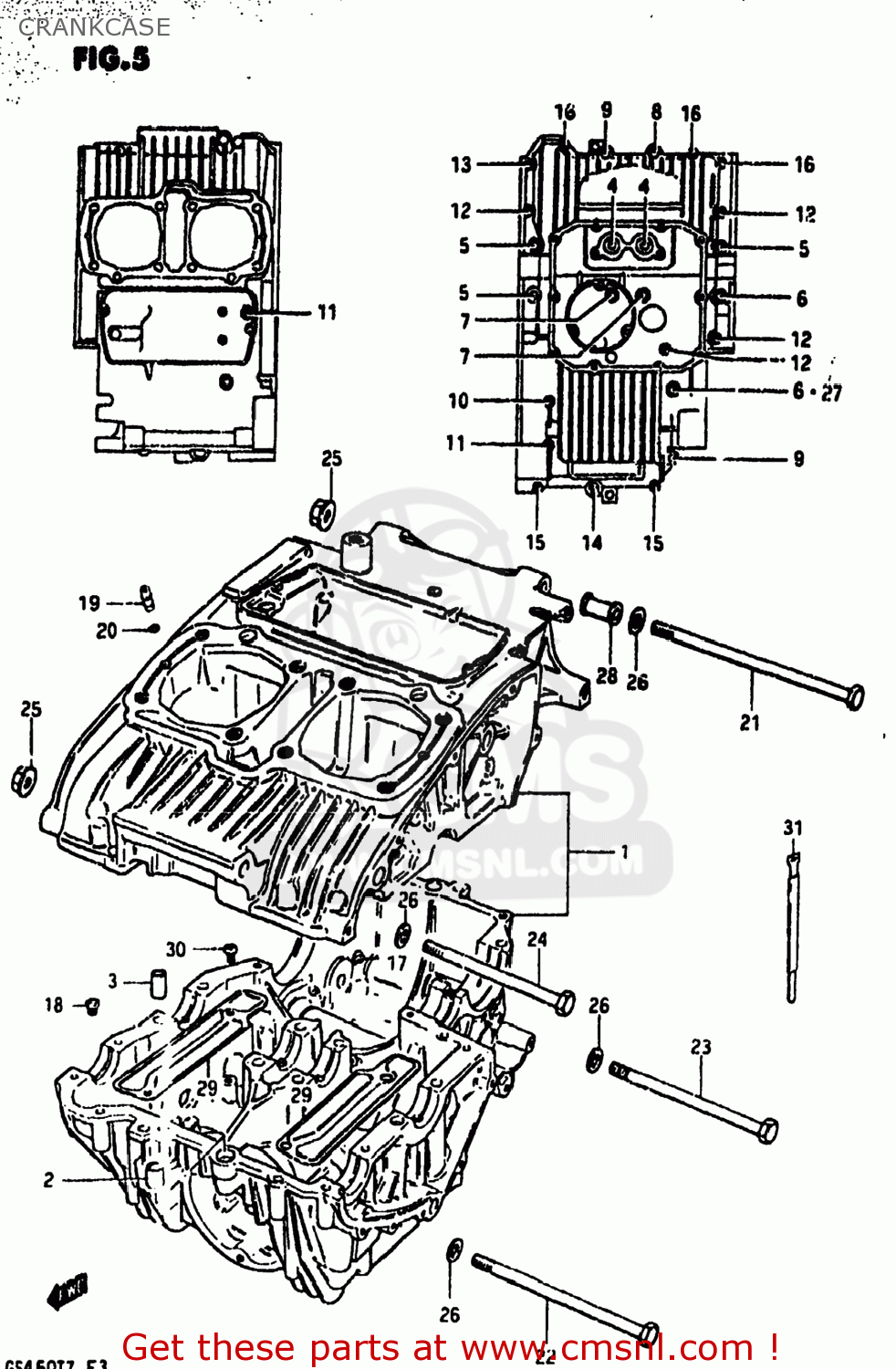 CRANKCASE GS450TX 1982 (Z) USA (E03)