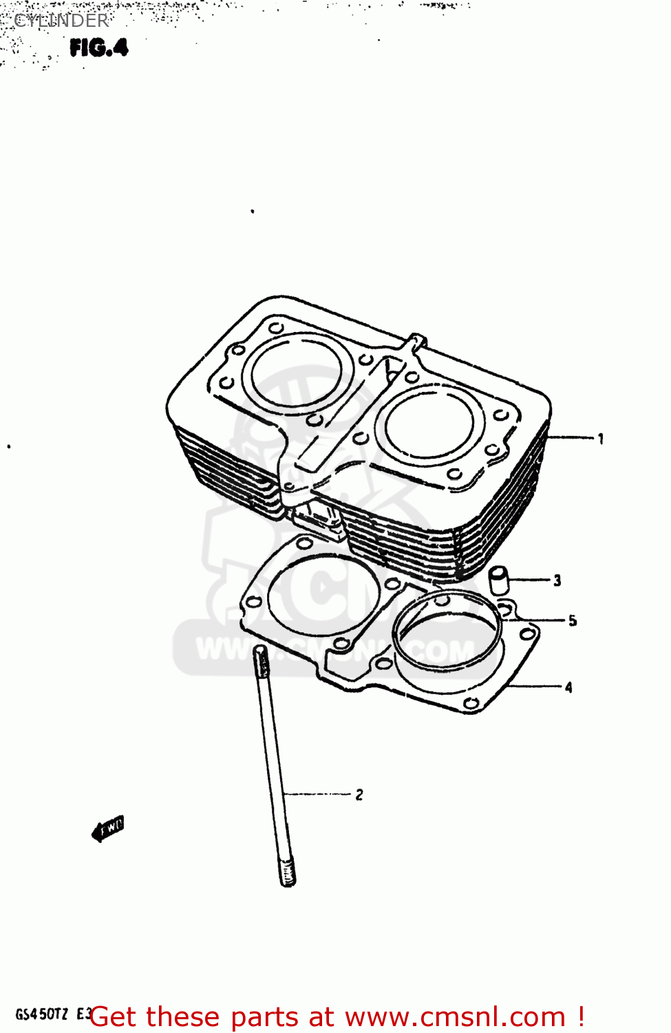 CYLINDER GS450TX 1982 (Z) USA (E03)