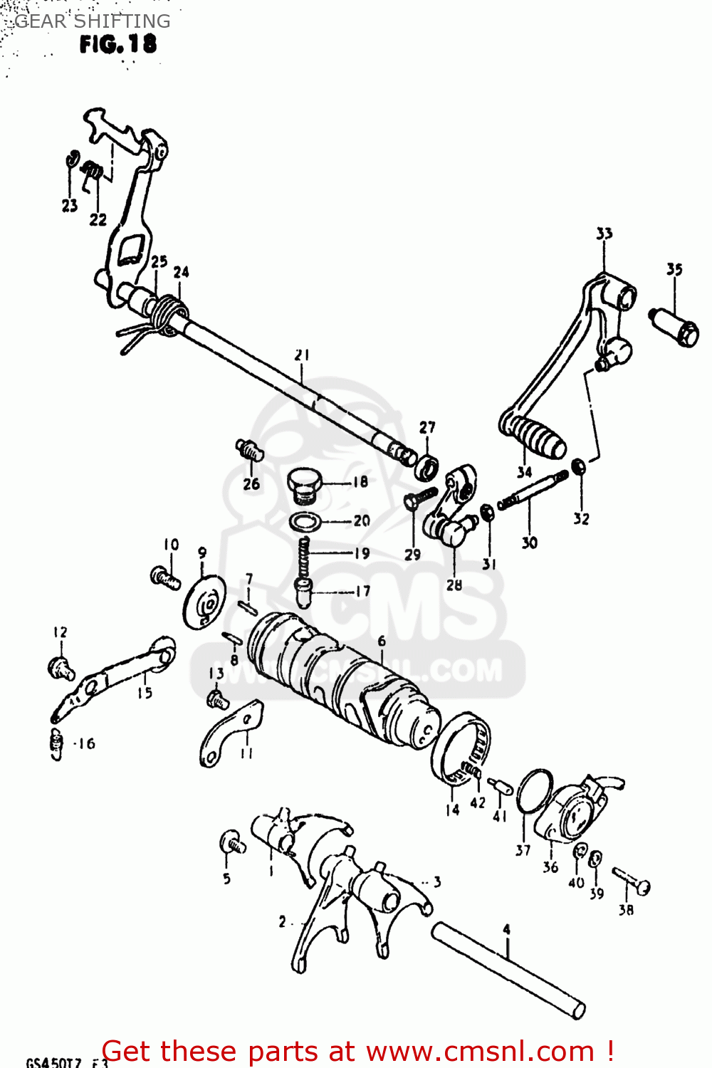 GEAR SHIFTING GS450TX 1982 (Z) USA (E03)
