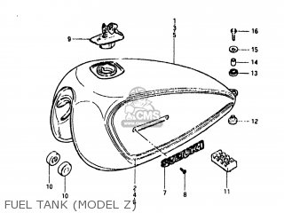 FUEL TANK (MODEL Z) - GS450TX 1982 (Z) USA (E03)