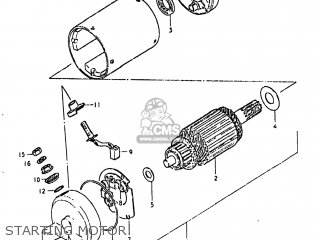 STARTING MOTOR - GS450TX 1982 (Z) USA (E03)