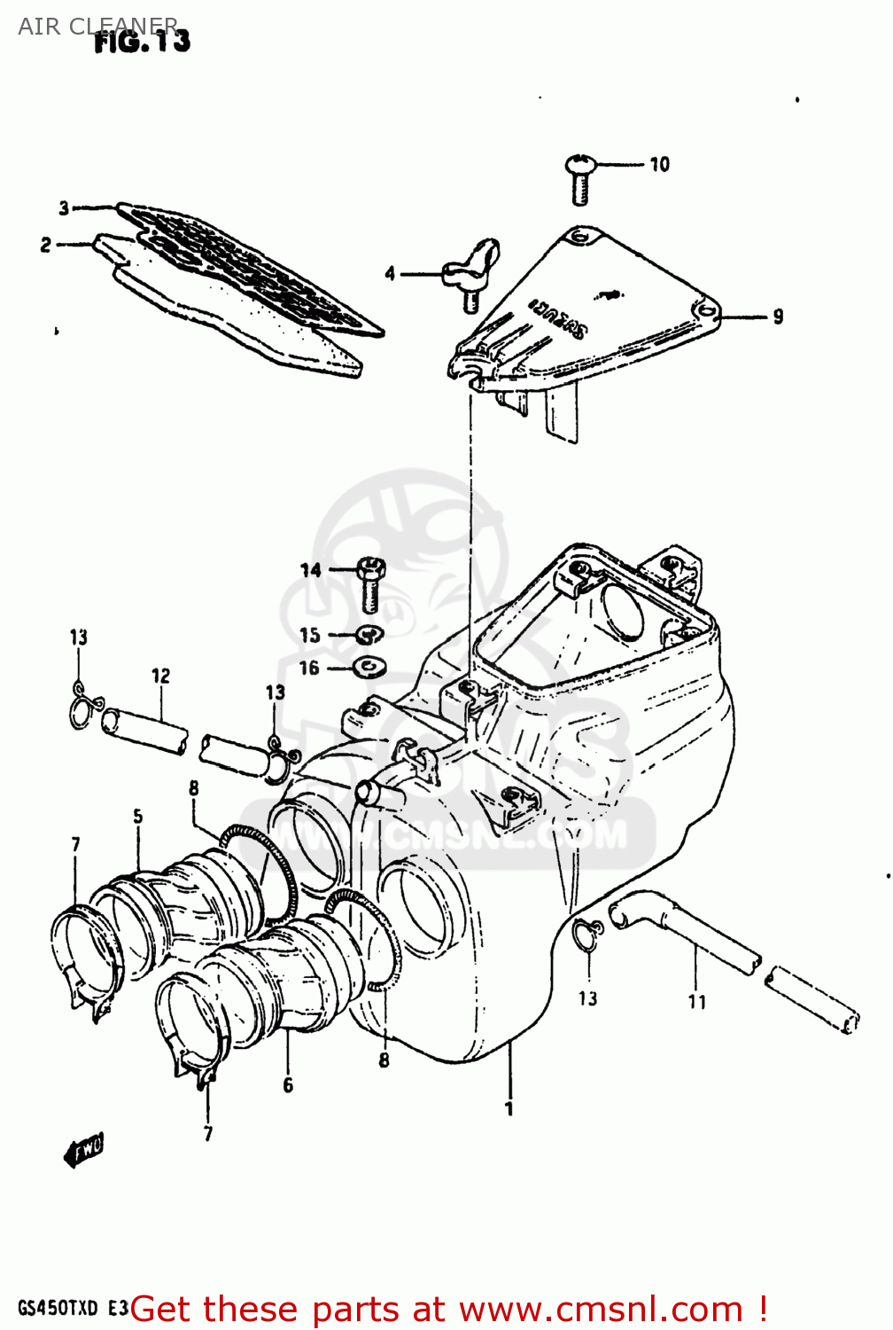 AIR CLEANER GS450TX 1983 (D) USA (E03)