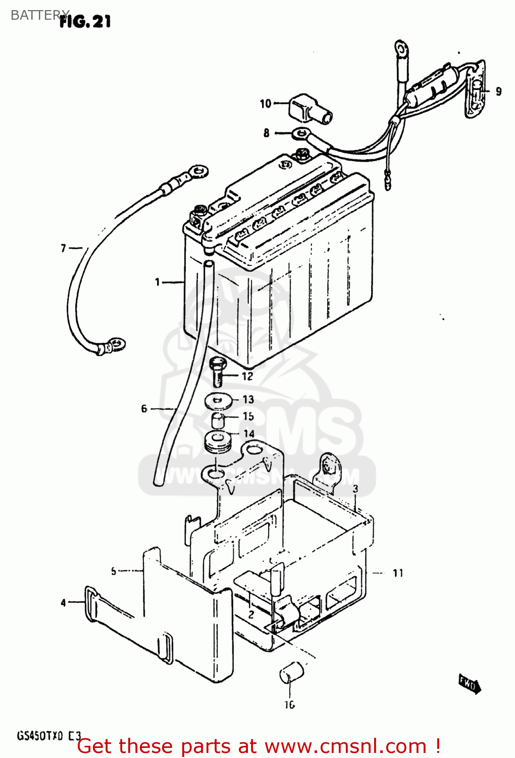 BATTERY GS450TX 1983 (D) USA (E03)