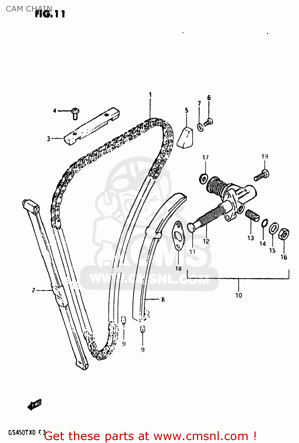 CAM CHAIN GS450TX 1983 (D) USA (E03)