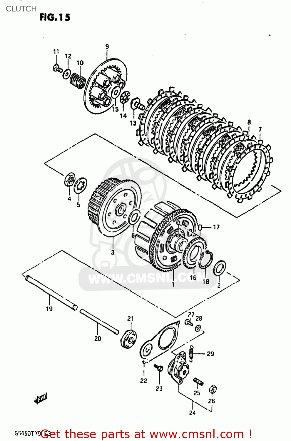CLUTCH GS450TX 1983 (D) USA (E03)