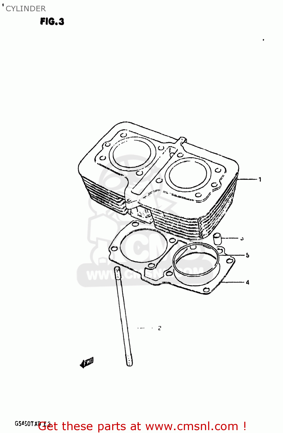 CYLINDER GS450TX 1983 (D) USA (E03)