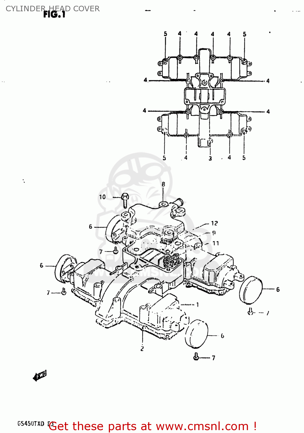 CYLINDER HEAD COVER GS450TX 1983 (D) USA (E03)