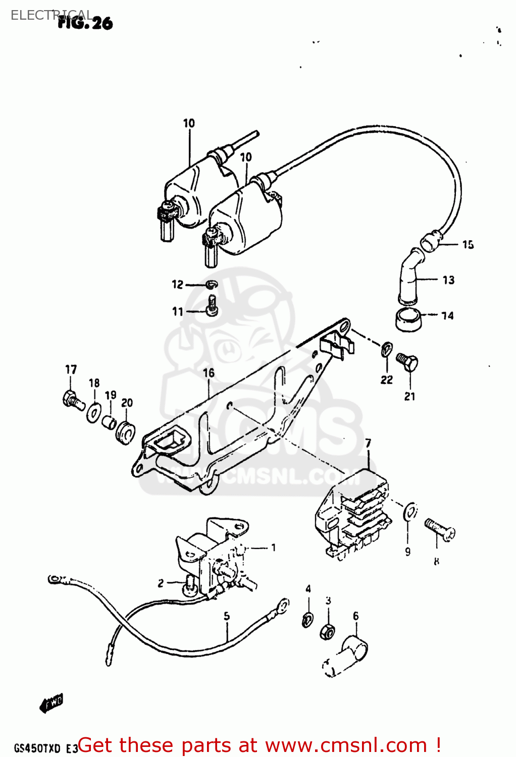 ELECTRICAL GS450TX 1983 (D) USA (E03)