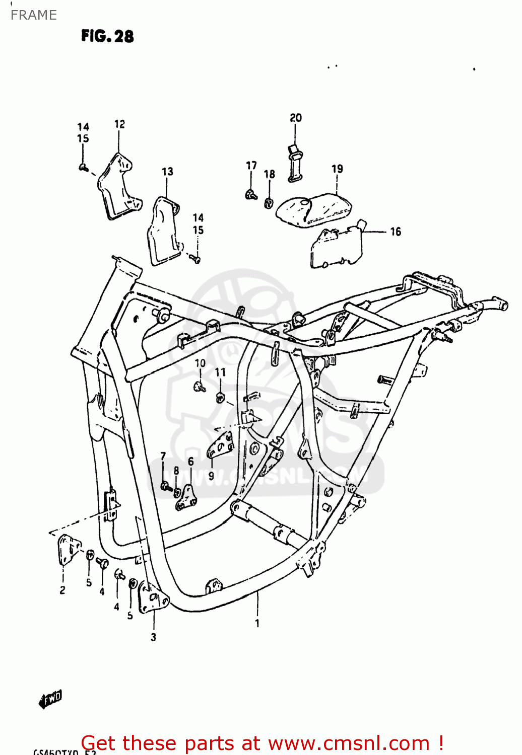 FRAME GS450TX 1983 (D) USA (E03)