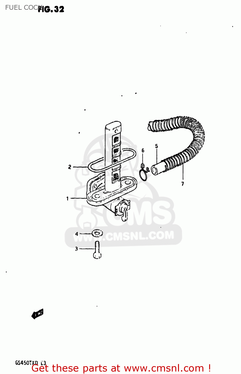 FUEL COCK GS450TX 1983 (D) USA (E03)