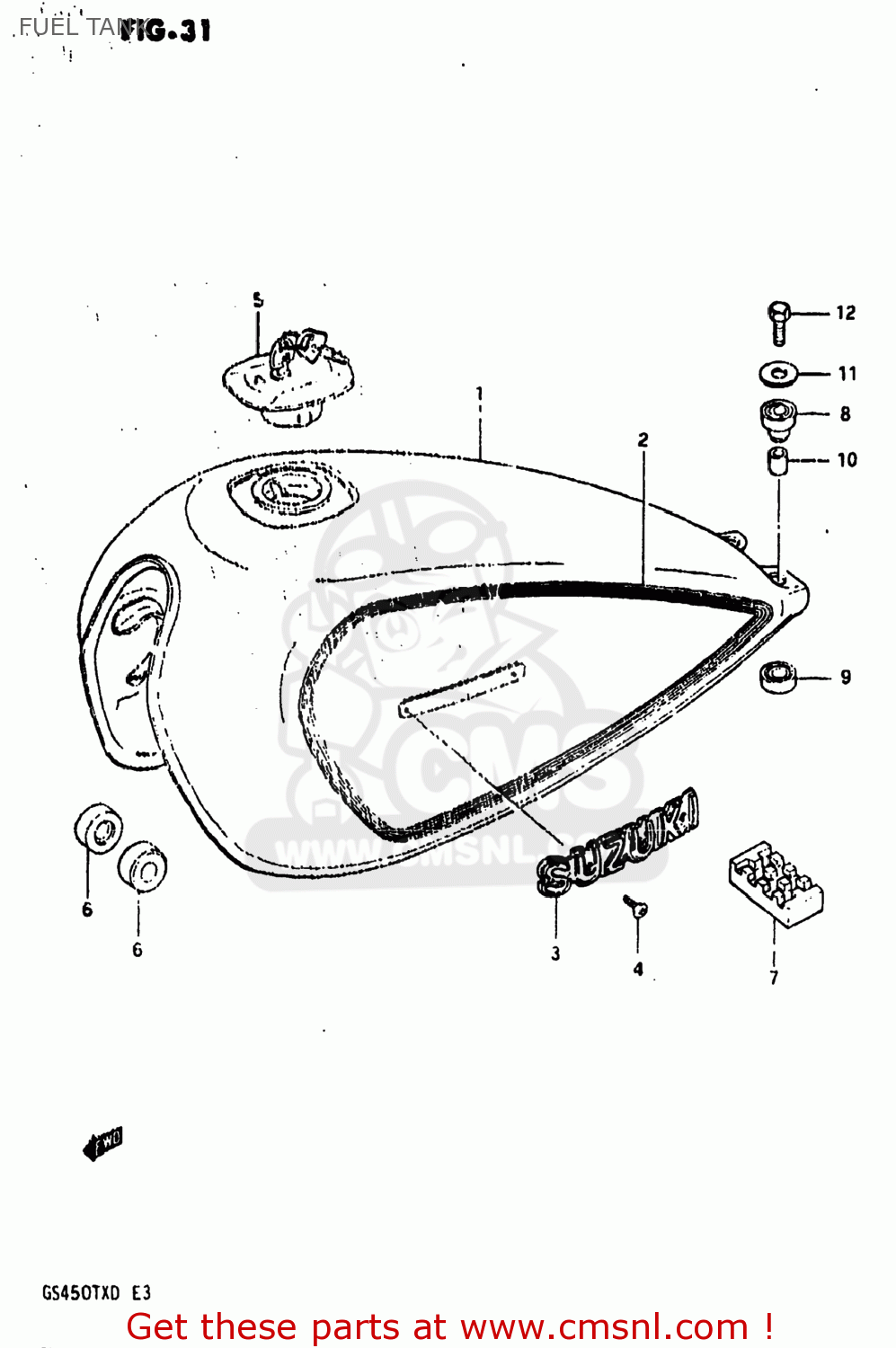 FUEL TANK GS450TX 1983 (D) USA (E03)