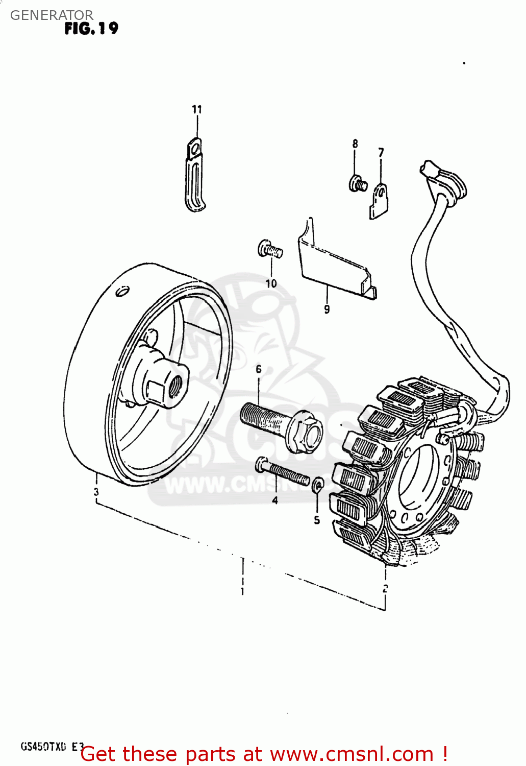 GENERATOR GS450TX 1983 (D) USA (E03)