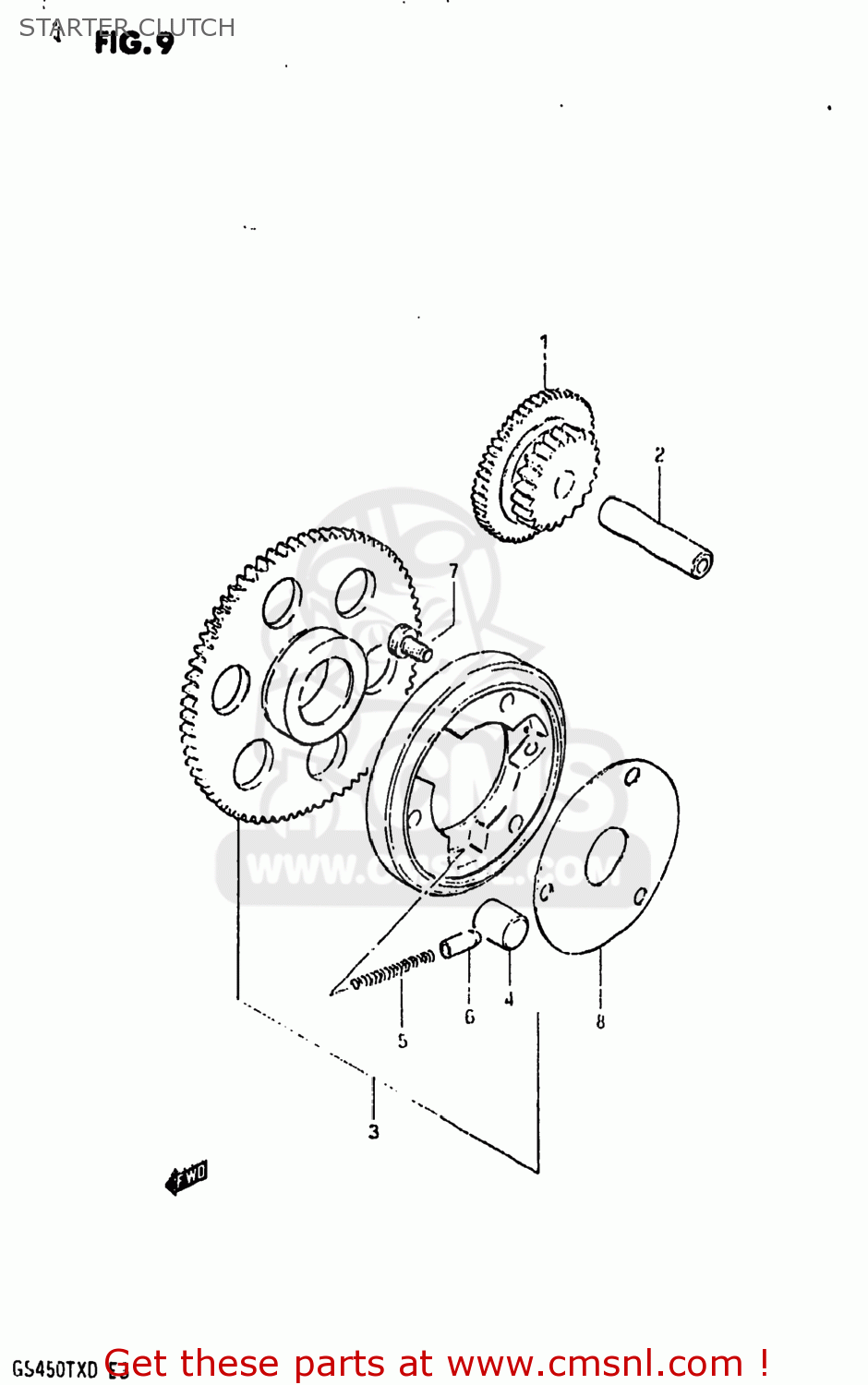 STARTER CLUTCH GS450TX 1983 (D) USA (E03)