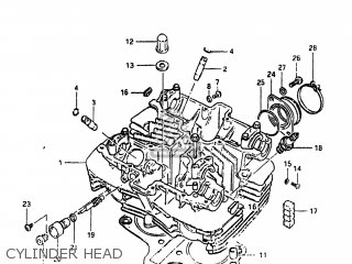 CYLINDER HEAD - GS450TX 1983 (D) USA (E03)