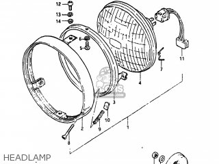 HEADLAMP - GS450TX 1983 (D) USA (E03)