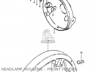 HEADLAMP HOUSING - FRONT FENDER - GS450TX 1983 (D) USA (E03)
