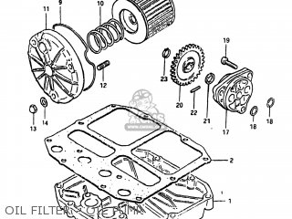 OIL FILTER - OIL PUMP - GS450TX 1983 (D) USA (E03)