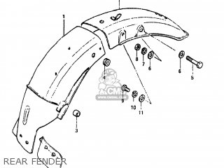 REAR FENDER - GS450TX 1983 (D) USA (E03)