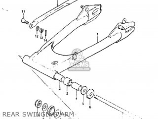 REAR SWINGING ARM - GS450TX 1983 (D) USA (E03)