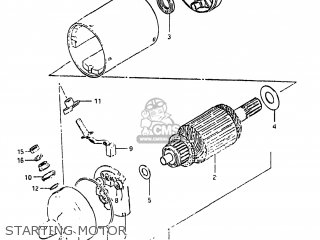 STARTING MOTOR - GS450TX 1983 (D) USA (E03)