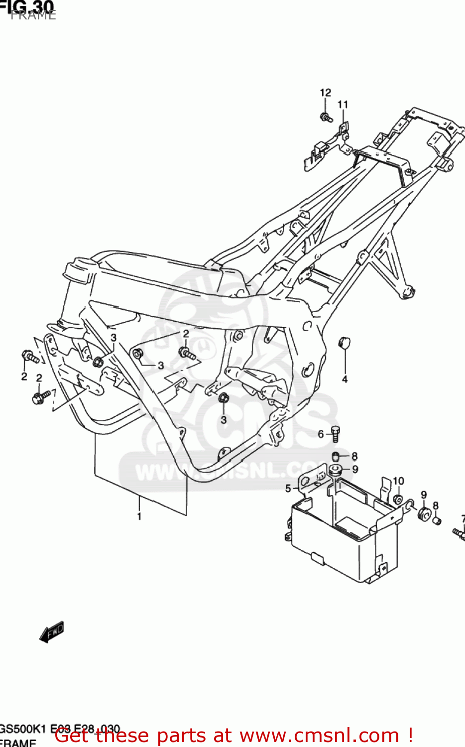 FRAME GS500 2001 (K1) USA (E03)