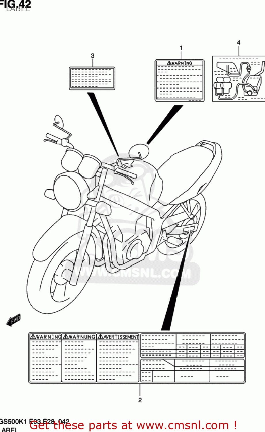 LABEL GS500 2001 (K1) USA (E03)
