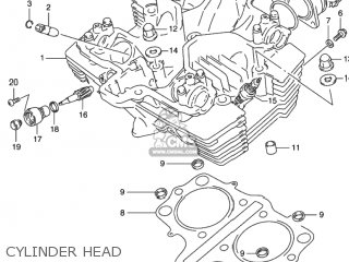 CYLINDER HEAD - GS500 2001 (K1) USA (E03)