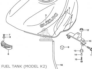 FUEL TANK (MODEL K2) - GS500 2001 (K1) USA (E03)
