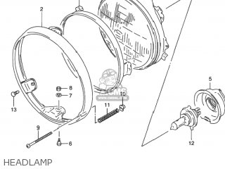 HEADLAMP - GS500 2001 (K1) USA (E03)
