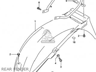 REAR FENDER - GS500 2001 (K1) USA (E03)