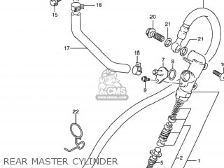 REAR MASTER CYLINDER - GS500 2001 (K1) USA (E03)