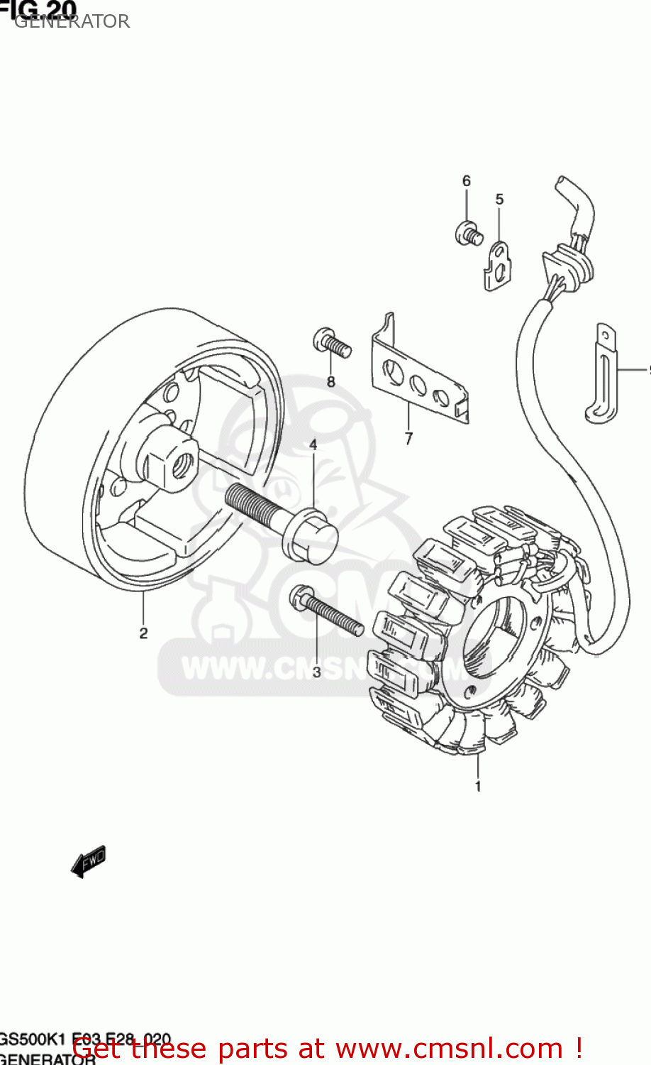 GENERATOR GS500 2002 (K2) USA (E03)