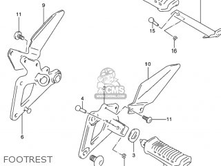 FOOTREST - GS500 2002 (K2) USA (E03)