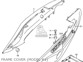 FRAME COVER (MODEL K1) - GS500 2002 (K2) USA (E03)