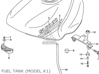 FUEL TANK (MODEL K1) - GS500 2002 (K2) USA (E03)